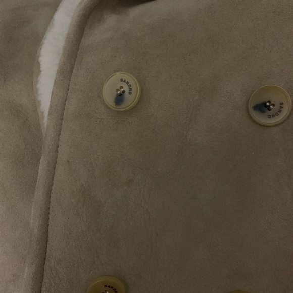 Sandro shearling jacket NWT authentic and epic - Picture 9 of 9